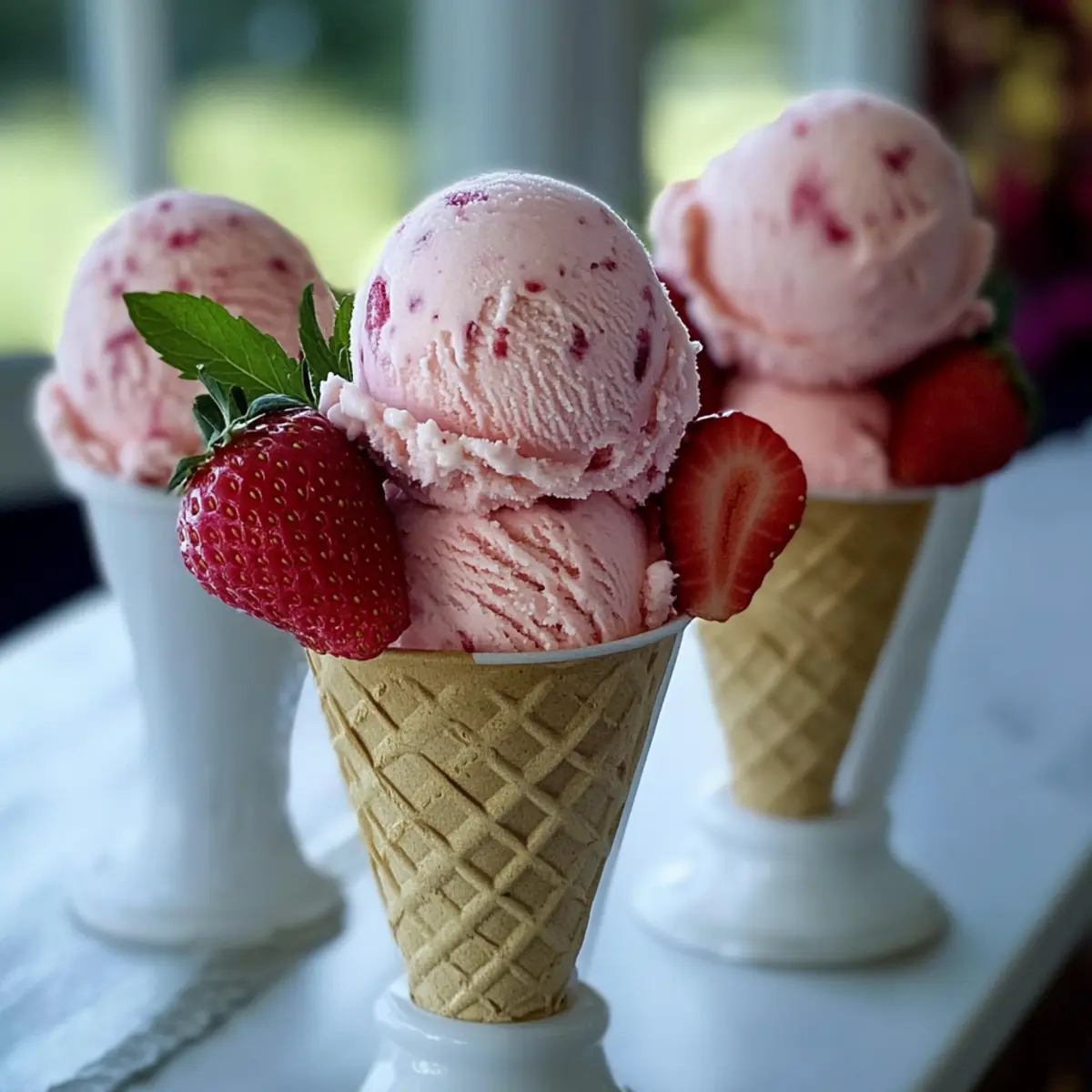 Strawberry Rhubarb Ice Cream