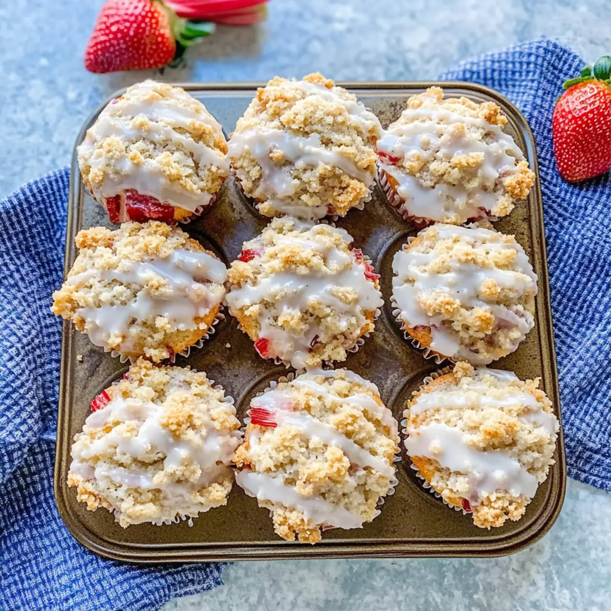 Strawberry Rhubarb Muffins
