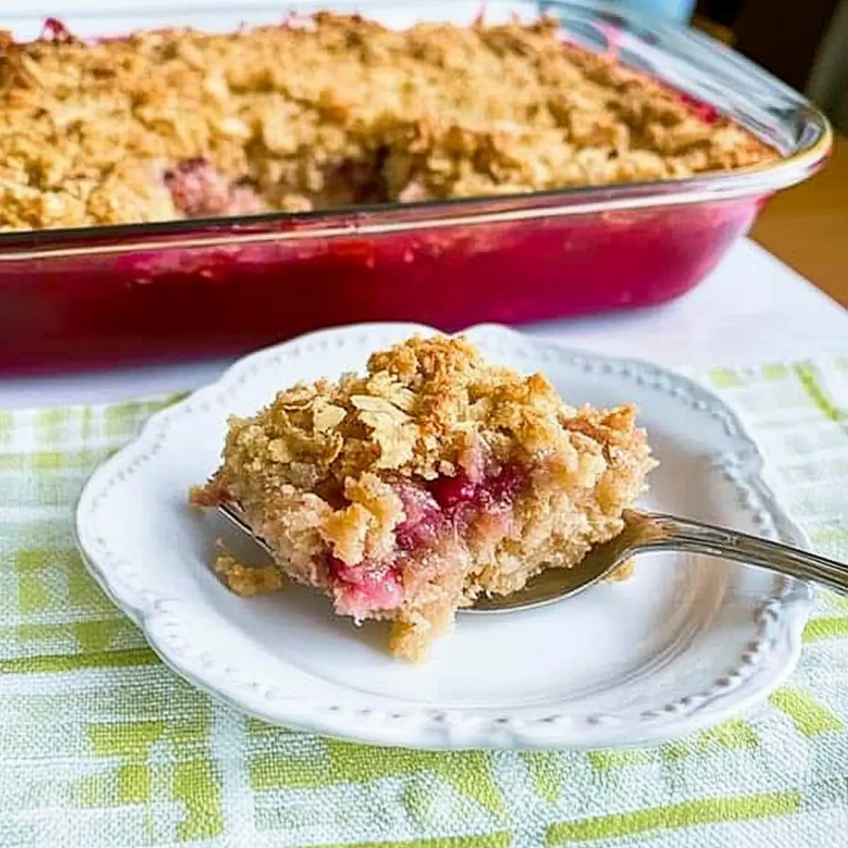 Coconut Rhubarb Crunch