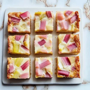 Rhubarb Custard Bars