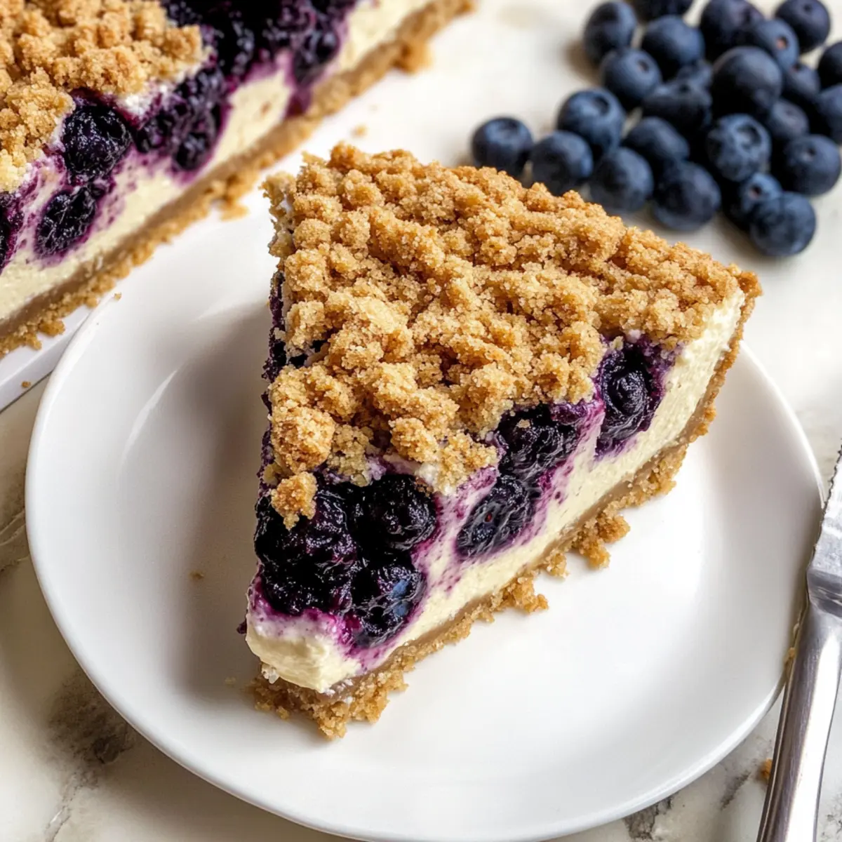 Blueberry Crumble Cheesecake