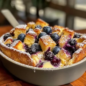 Blueberry Cream Cheese French Toast Bake