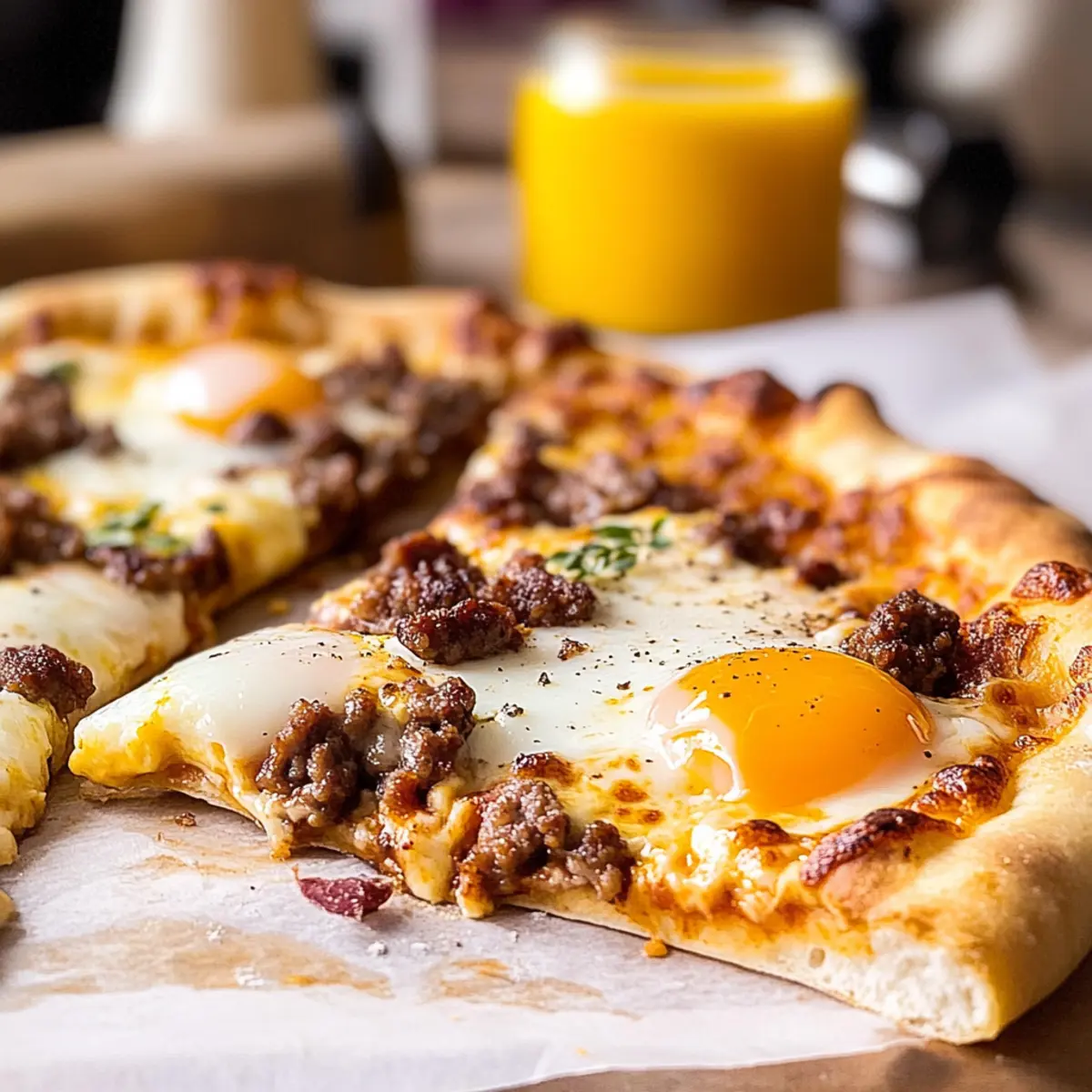 sausage breakfast pizza