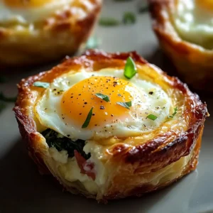 Baked Eggs Napoleon