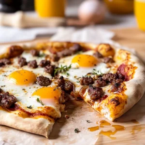 sausage breakfast pizza