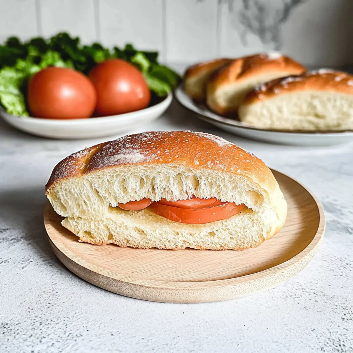Soft Sourdough Sandwich Rolls