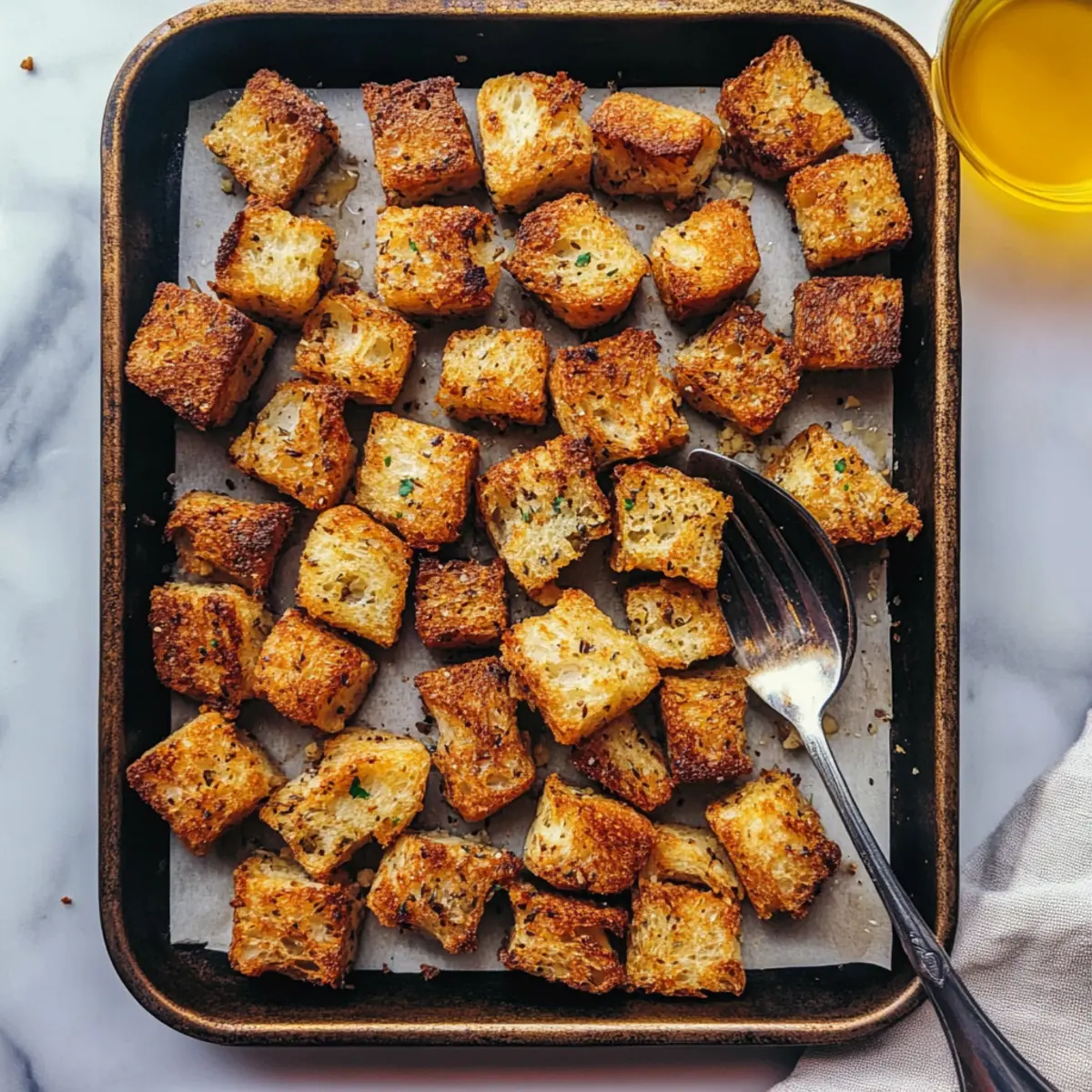 Garlicky Homemade Croutons