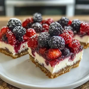 Star Spangled Berry Cheesecake Bars