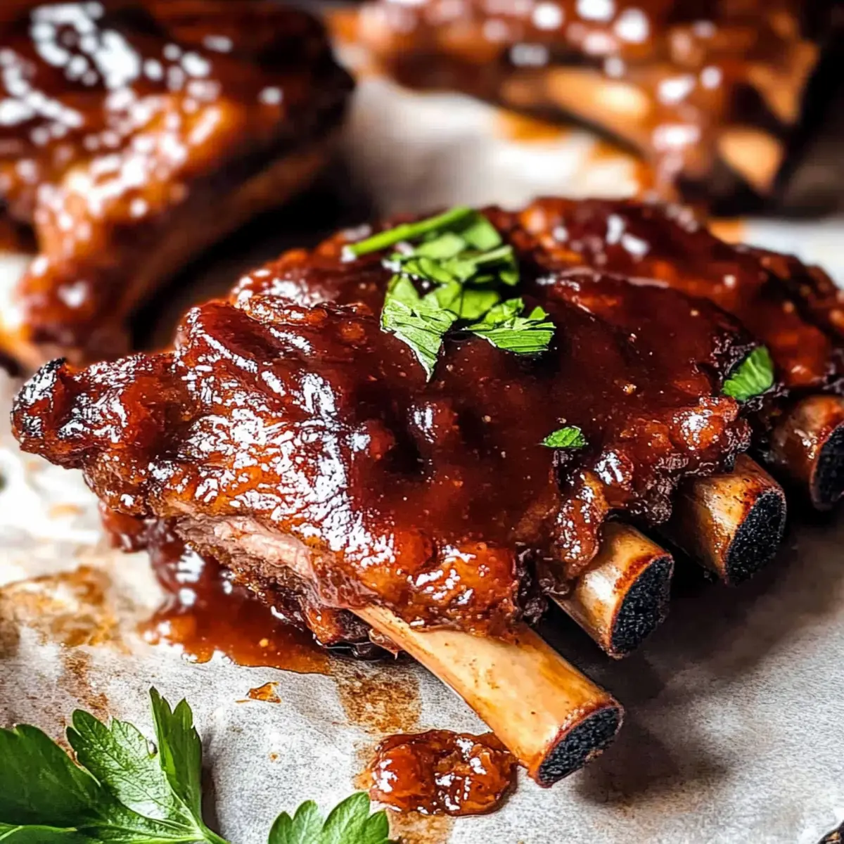Sticky BBQ Vegan Ribs