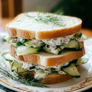 Creamy Cucumber Benedictine Tea Sandwiches
