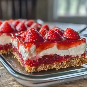 Creamy Strawberry Pretzel Salad