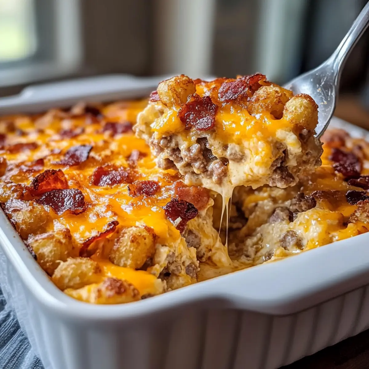 Tater Tot Crack Breakfast Casserole