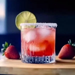 Strawberry Lime Mocktail Margarita