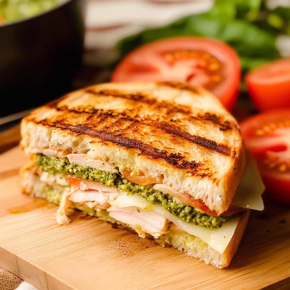 Turkey Basil Pesto Panini