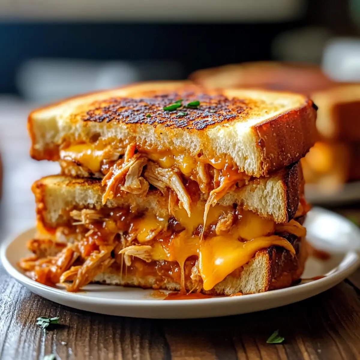 BBQ Chicken Grilled Cheese