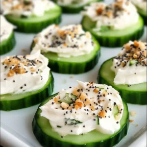 Everything Bagel Cucumber Snacks