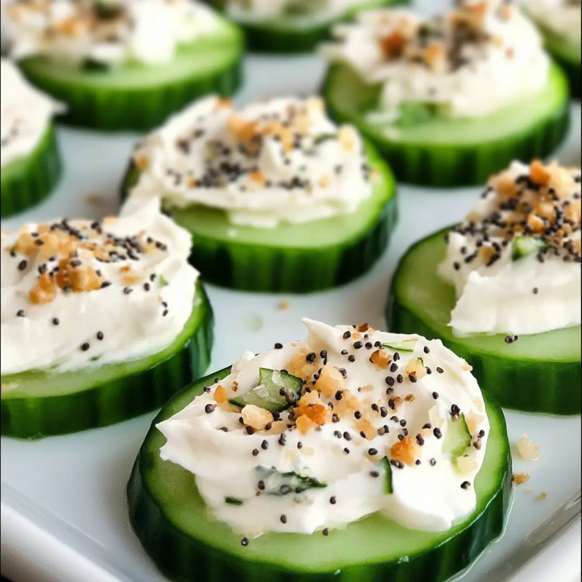Everything Bagel Cucumber Snacks