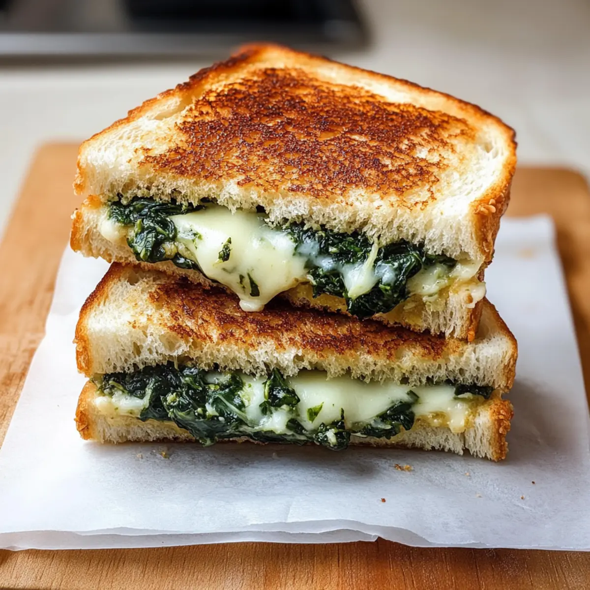 Spinach Artichoke Grilled Cheese