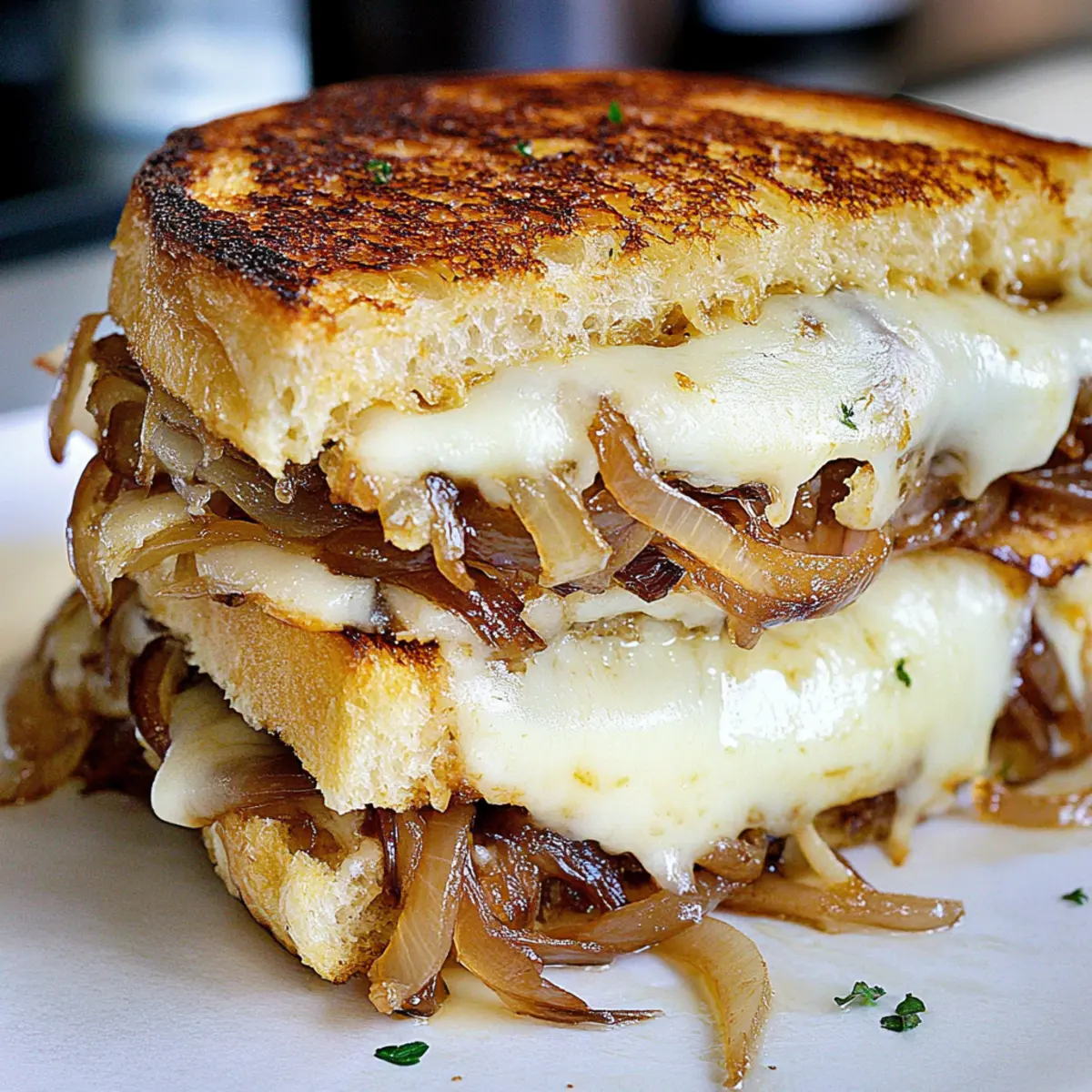 French Onion Grilled Cheese Sandwich