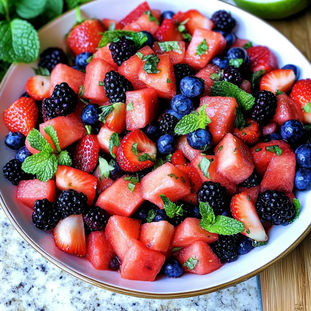 Berry Watermelon Fruit Salad