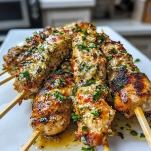Garlic Parmesan Chicken Skewers