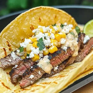 Grilled Steak Elote Tacos