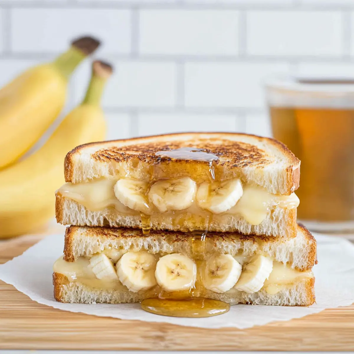 Honey Banana Grilled Cheese Sandwich
