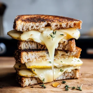 Brie & Pear Grilled Cheese Sandwich