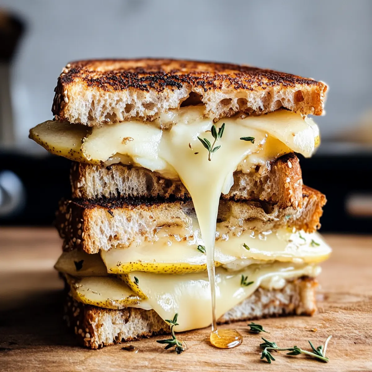 Brie & Pear Grilled Cheese Sandwich
