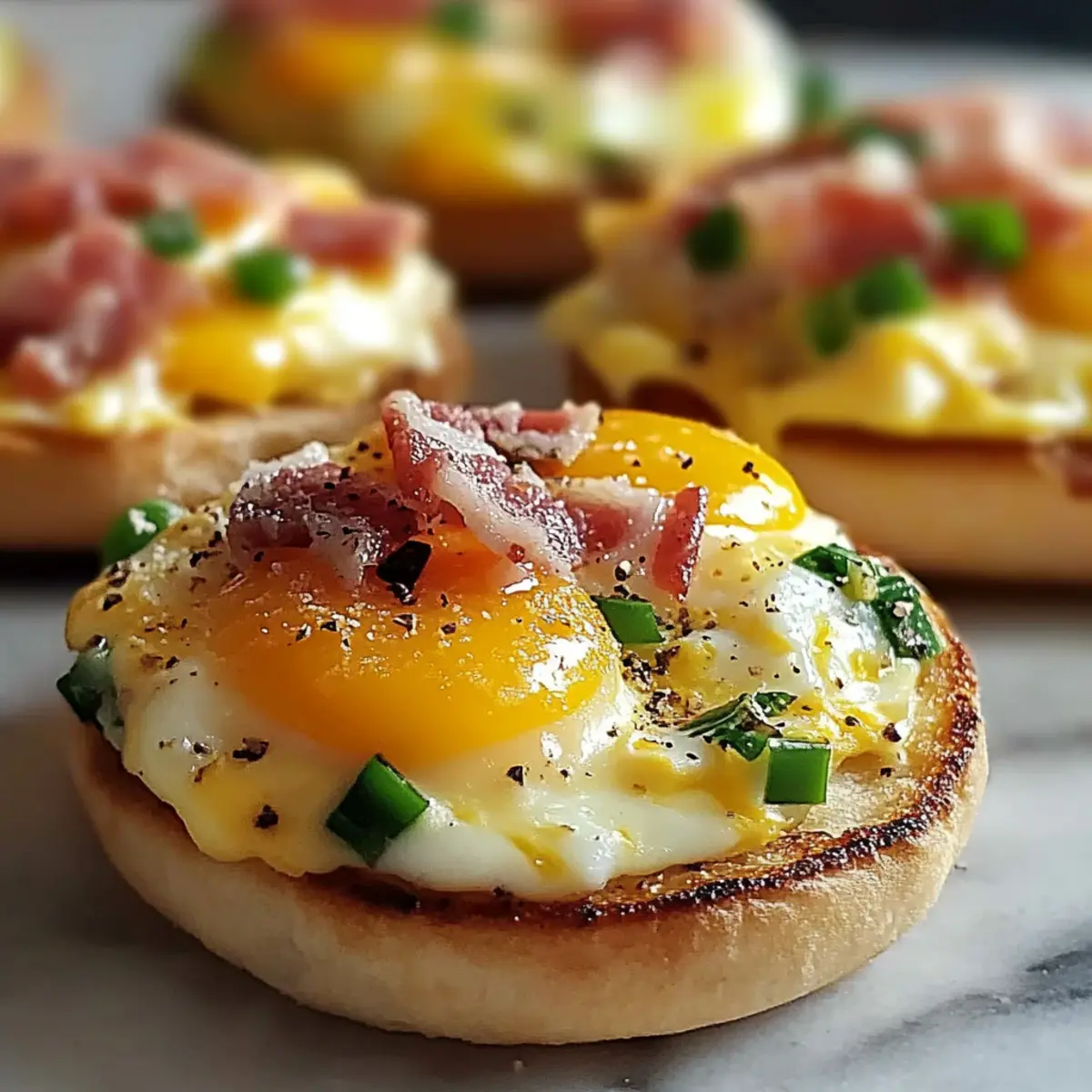 English Muffin Brunch Pizzas