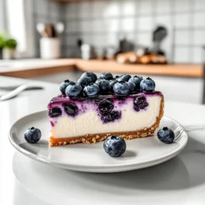 No-Bake Blueberry Cheesecake