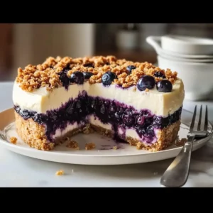 Blueberry Crumble Cheesecake