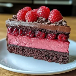 mothers day Dark Chocolate Raspberry Mousse Cake