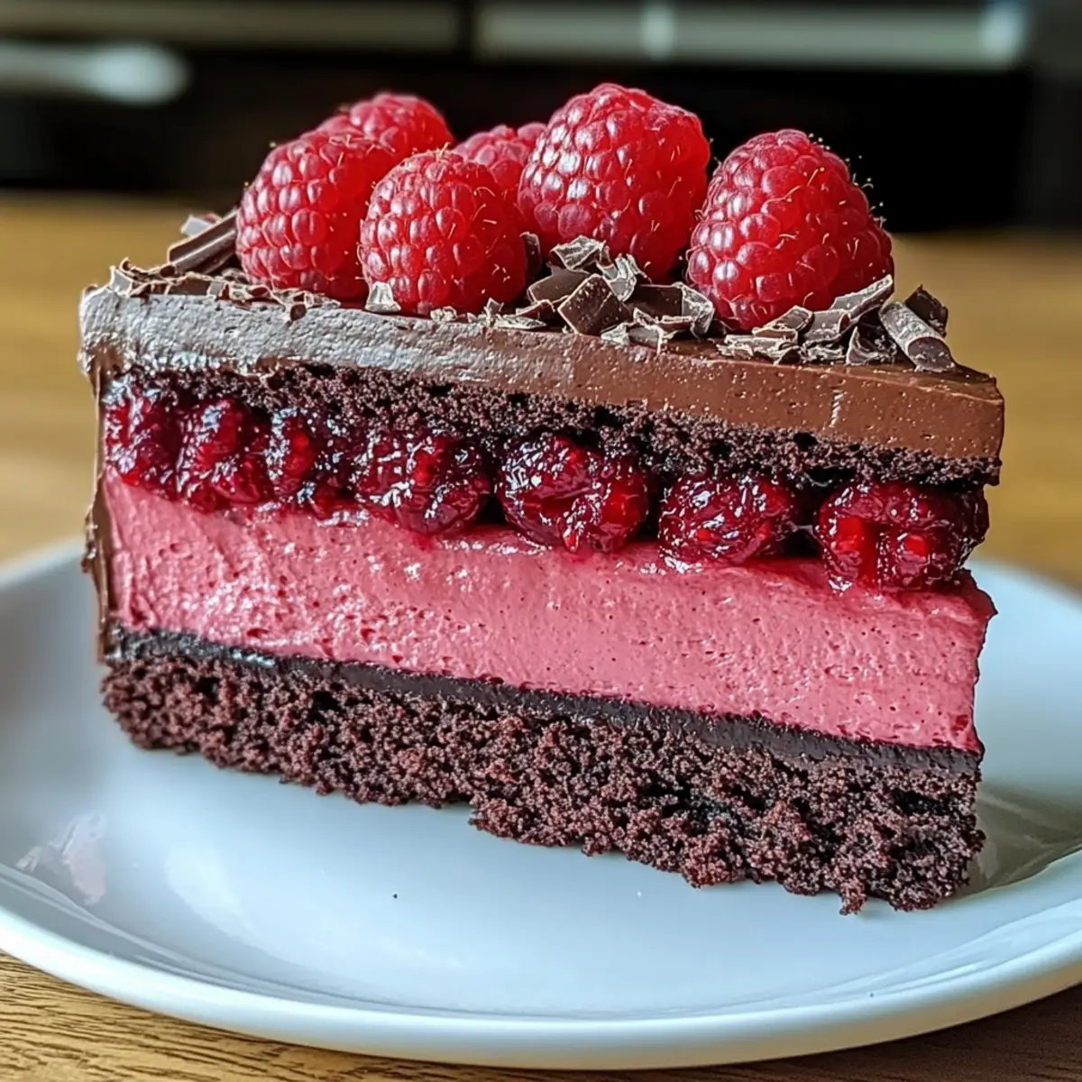 mothers day Dark Chocolate Raspberry Mousse Cake