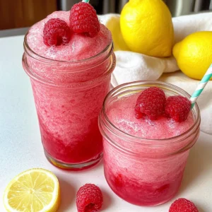 Raspberry Lemonade Slushie