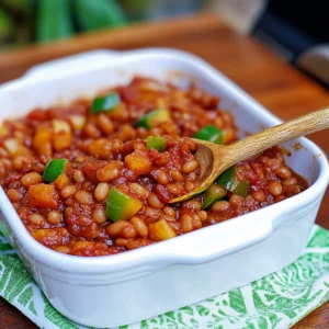 Hawaiian Baked Beans with Pineapple & Bellpepper