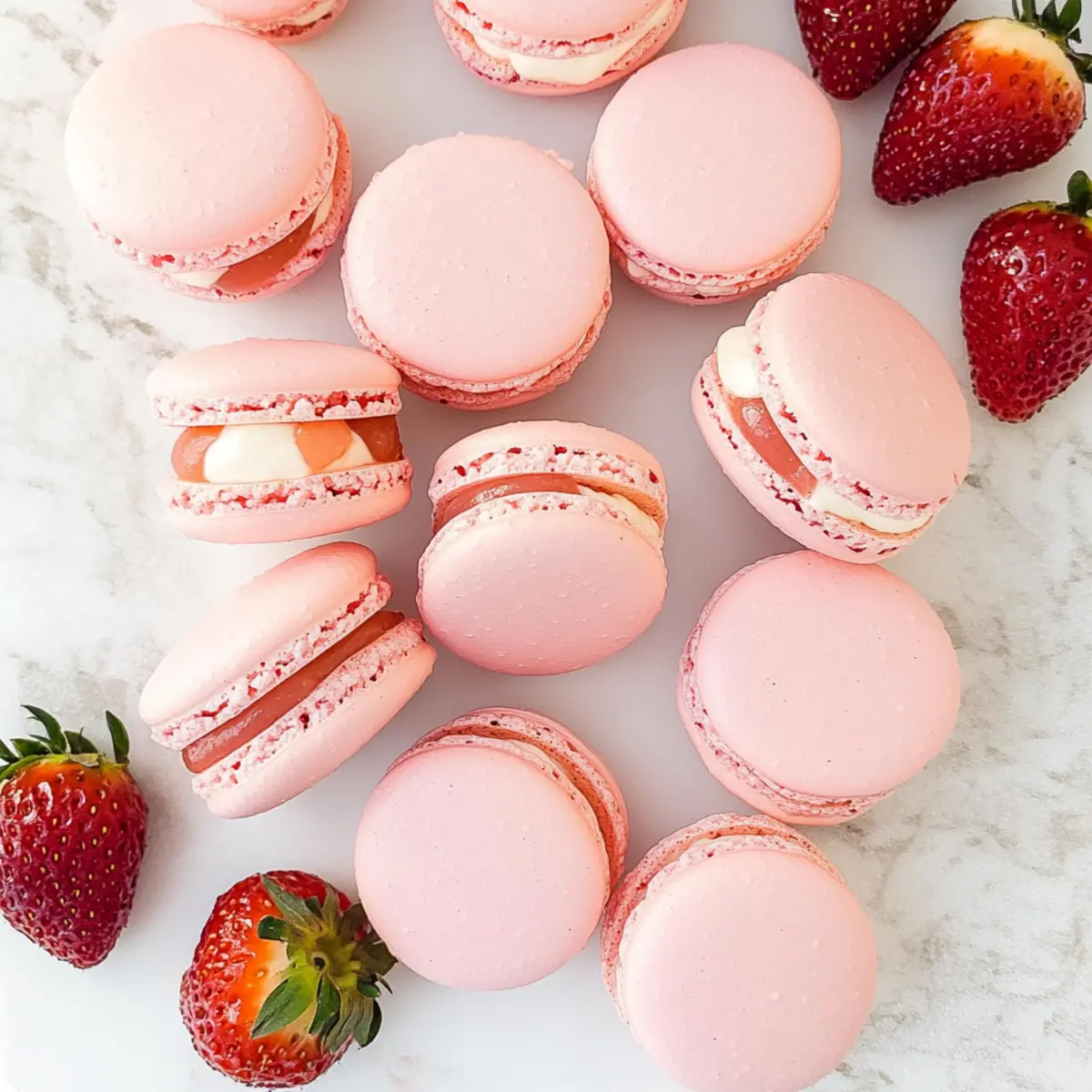 Strawberry Macarons