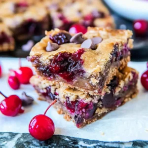 mothers day Chocolate Chip Cherry Bars