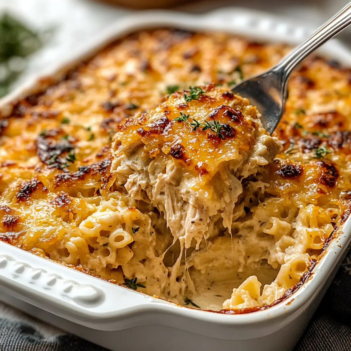 Rotisserie Chicken Brûlée Bake