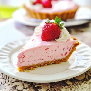 Frozen Strawberry Cream Pie