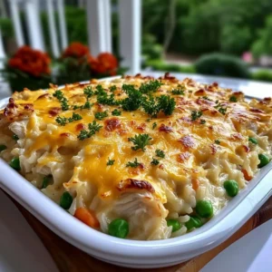 Rotisserie Chicken and Rice Casserole