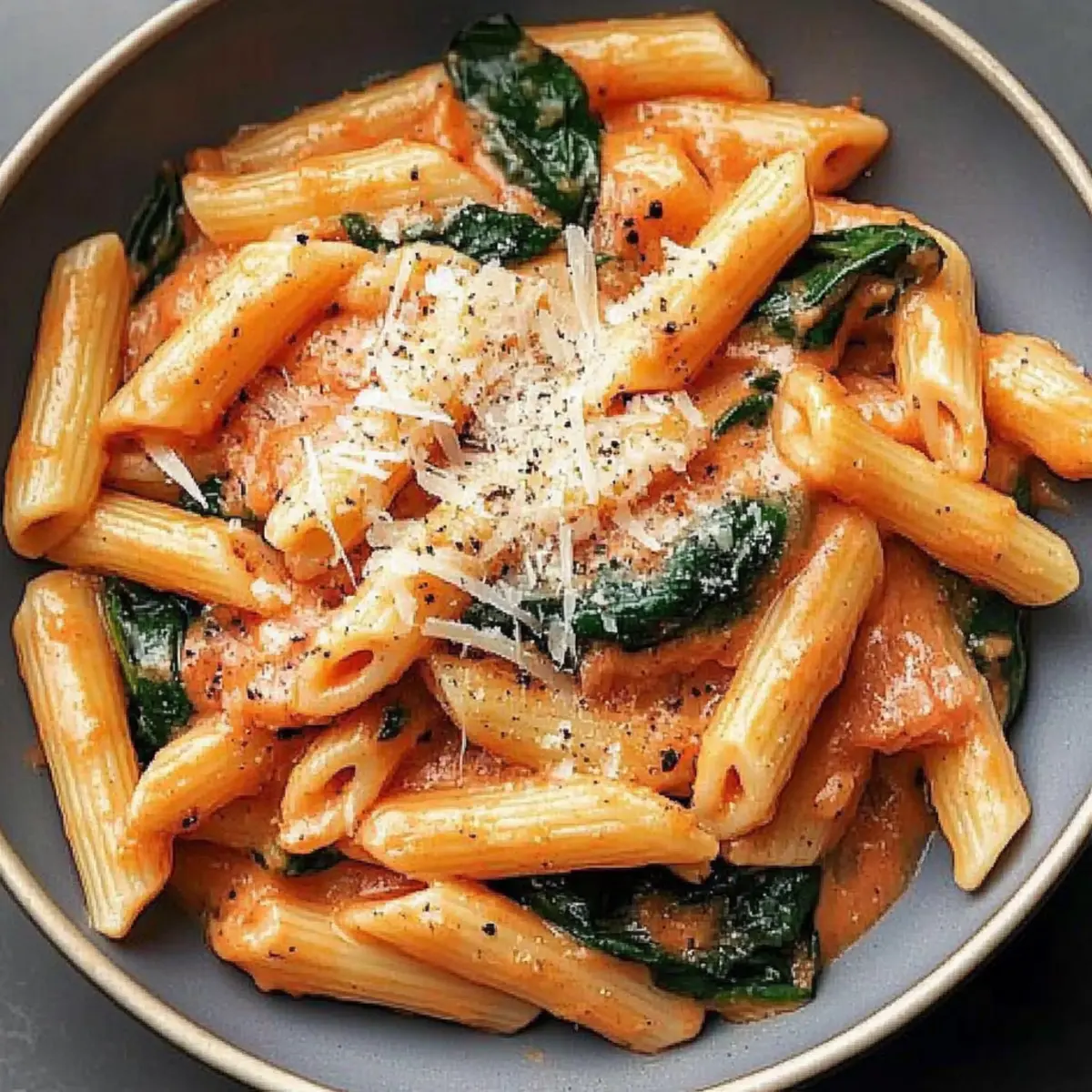 Creamy Tomato and Spinach Pasta