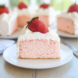 3 Ingredient No Bake Strawberry Cloud Cake