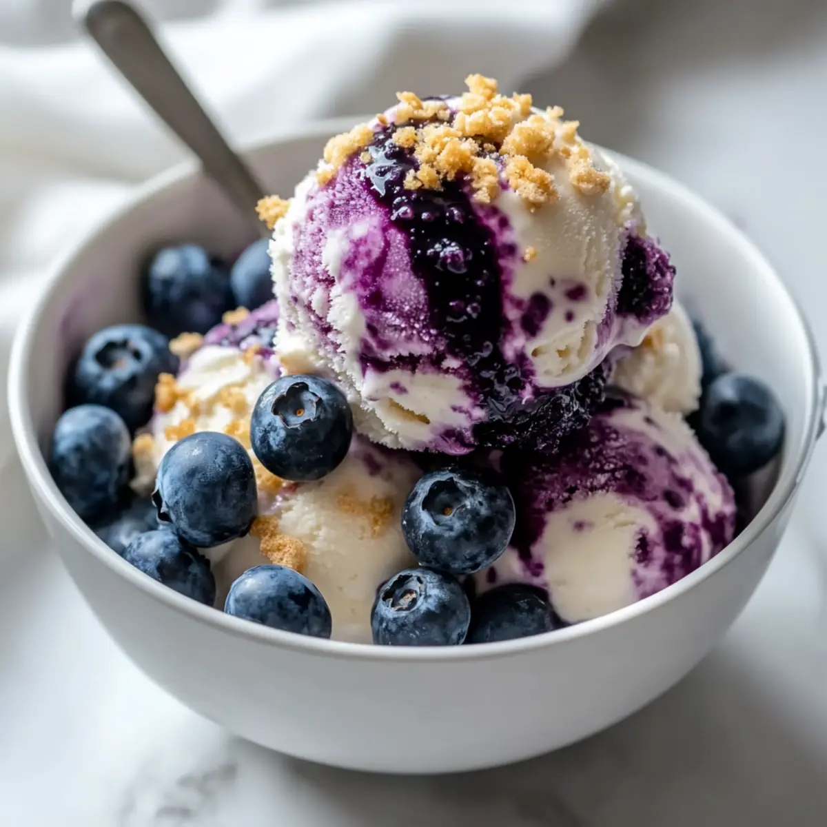 No-Churn Blueberry Cheesecake Ice Cream