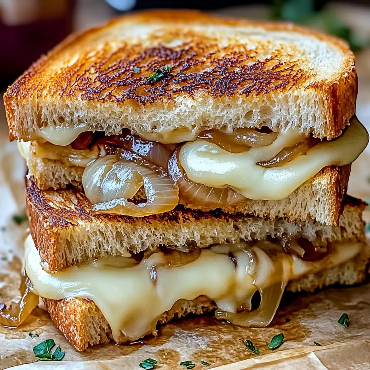French Onion Grilled Cheese Sandwich