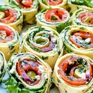 Greek Salad Pinwheels