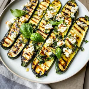 Grilled Zucchini With Goat Cheese