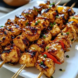 Grilled Asian Chicken Skewers with Honey Garlic Sauce