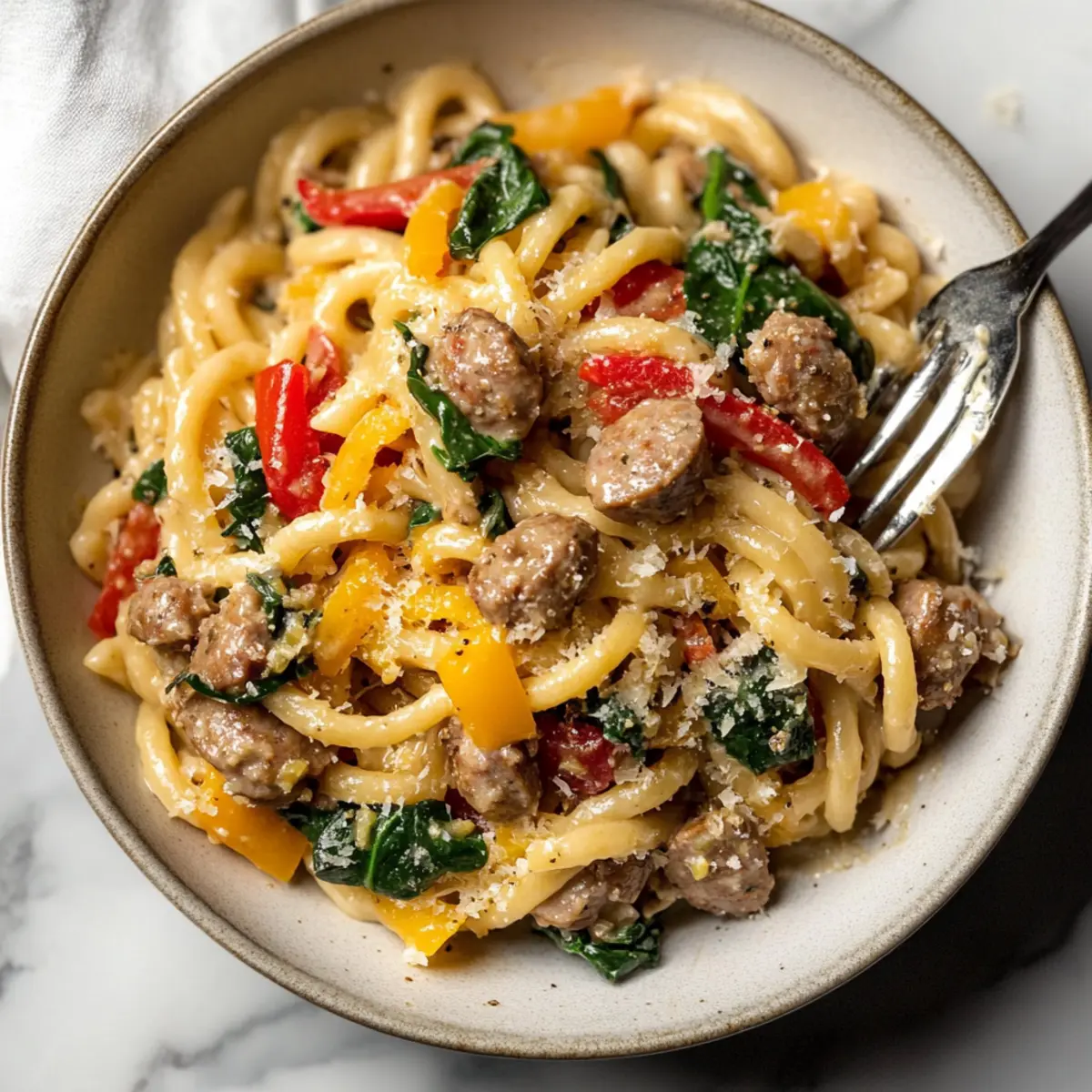 Sausage and Peppers Pasta