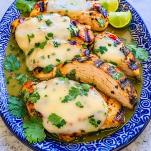 Grilled Salsa Verde Pepper Jack Chicken